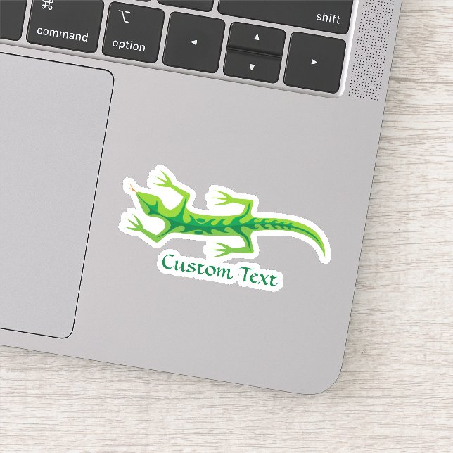 Tribal Lizard Green Aufkleber (Detail)
