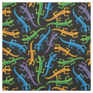 Tribal Lizards farbiges Muster Stoff