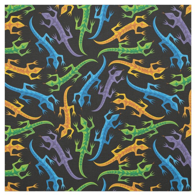 Tribal Lizards farbiges Muster Stoff (Muster)