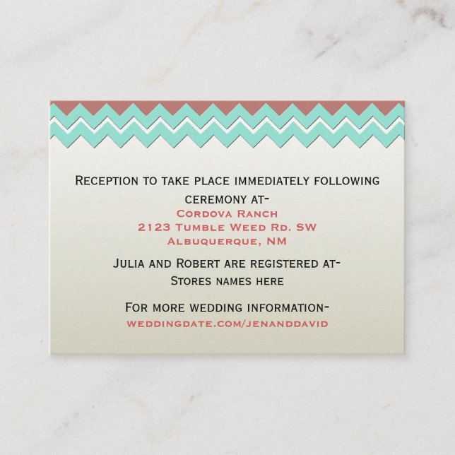 Tribal Lizards Southwestern Wedding Enclosure Card Begleitkarte (Vorderseite)