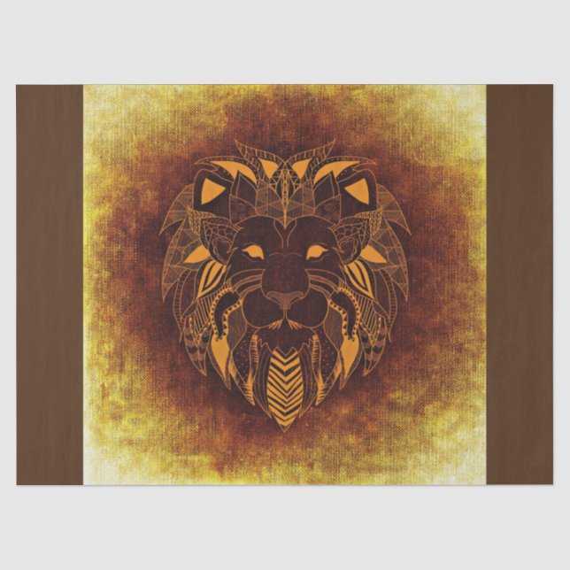 Tribal-Löwenpapier Seidenpapier (Vorderseite)