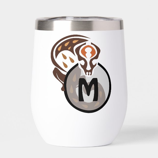 Tribal Malaysian Cat Gecko Monogram (Rückseite)