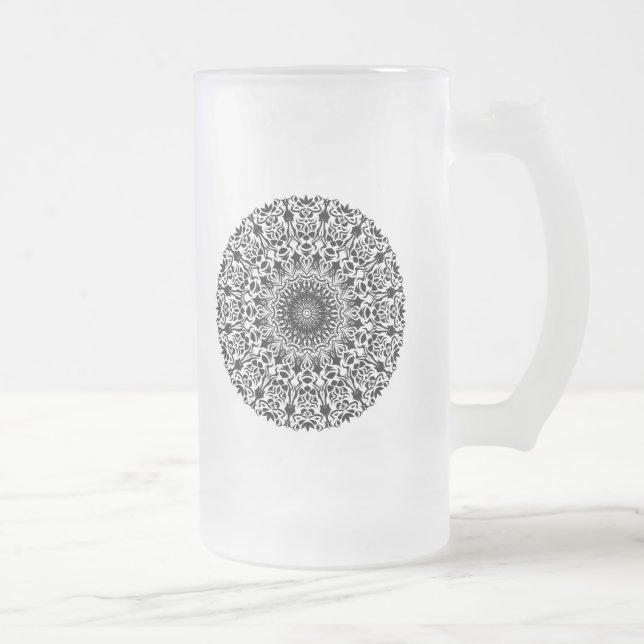 Tribal Mandala Mattglas Bierglas (Rechts)