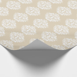 Tribal Mask - Beige glänzende Umschlagpapier, 30"  Geschenkpapier