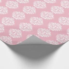 Tribal Mask - rosa glänzendes Papier, 30" x 6' Geschenkpapier