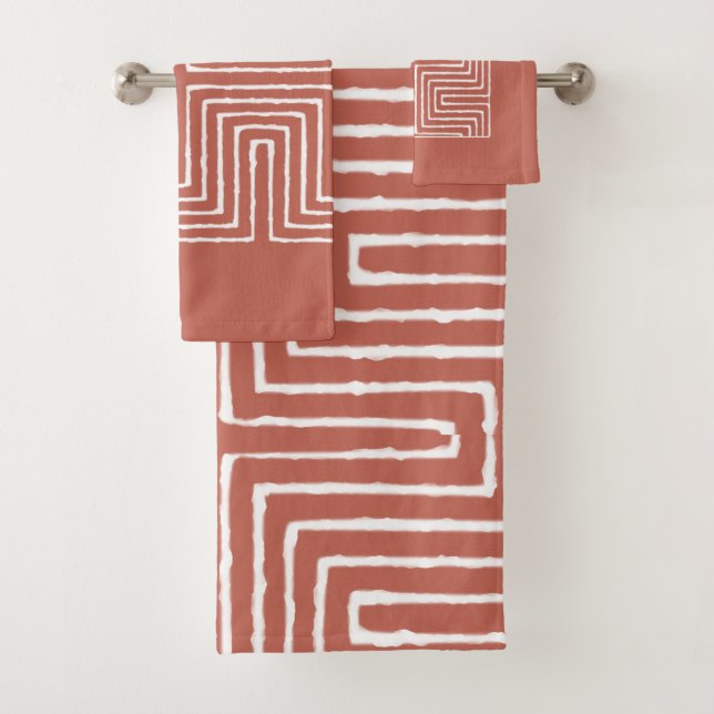 Tribal Maze Badhandtuch Set (Insitu)