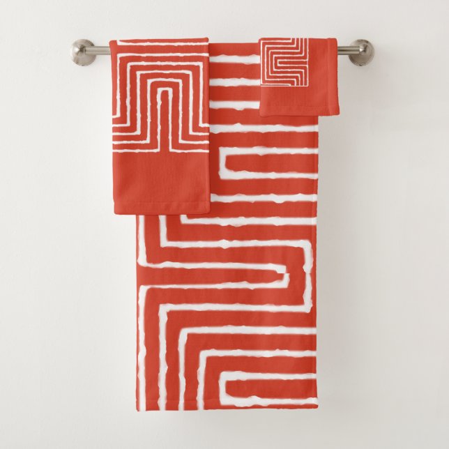 Tribal Maze Badhandtuch Set (Insitu)
