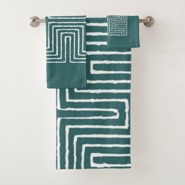 Tribal Maze Badhandtuch Set (Insitu)