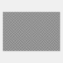 Tribal Maze Grayscale Wrapping Paper Sheets Geschenkpapier Set