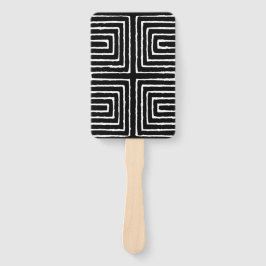 Tribal Maze Pan African Pattern Mud Tuch Fächer