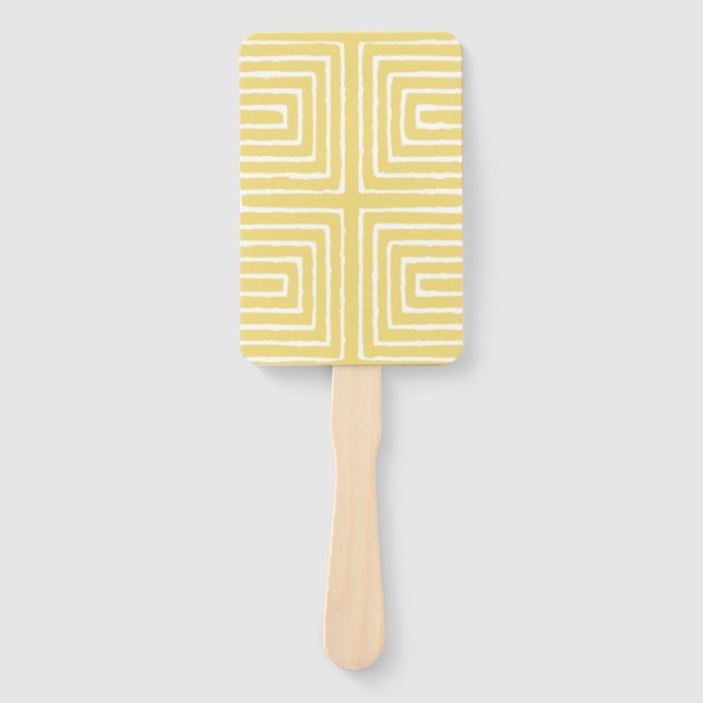 Tribal Maze Pan African Pattern Mud Tuch Fächer (Vorderseite)