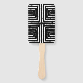 Tribal Maze Pan African Pattern Mud Tuch Fächer