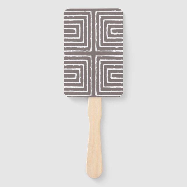 Tribal Maze Pan African Pattern Mud Tuch Fächer (Vorderseite)