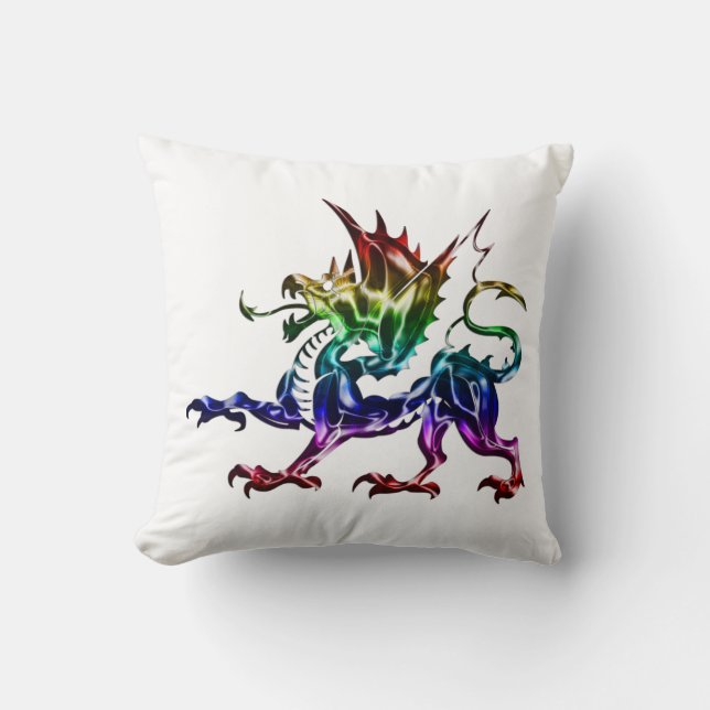 Tribal Metallic Dragon Pillow Kissen (Vorderseite)