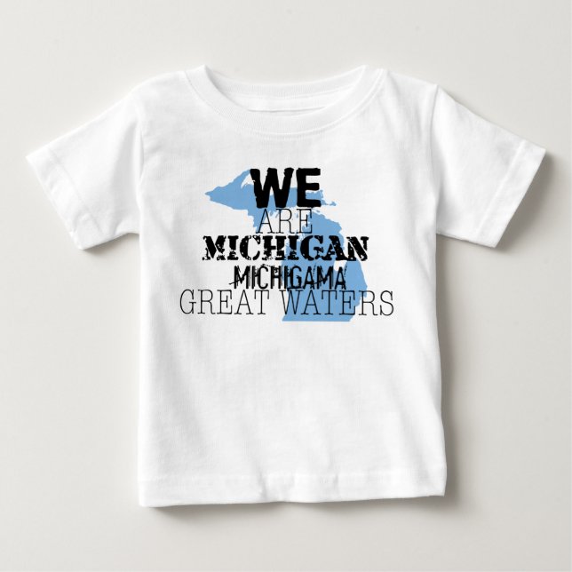 Tribal Michigan Michigama Great Waters Up North Baby T-shirt (Vorderseite)