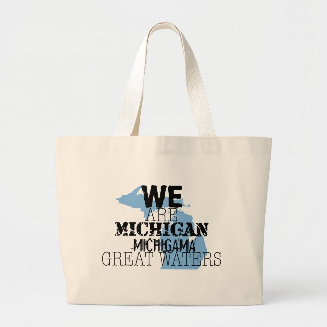 Tribal Michigan Michigama Great Waters Up North Jumbo Stoffbeutel (Vorne)