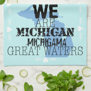 Tribal Michigan Michigama Große Gewässer im Norden Geschirrtuch