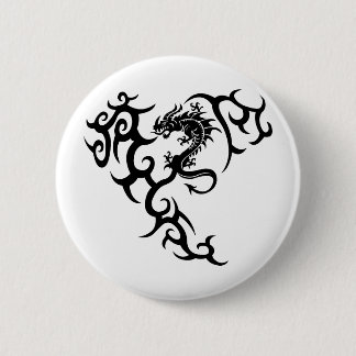 Tribal mit Drache Button