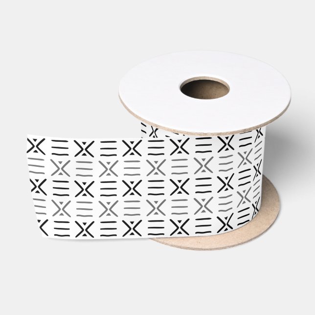 Tribal Modern Two Toned Xline 3" Mud Cloud Satinband (Spule)