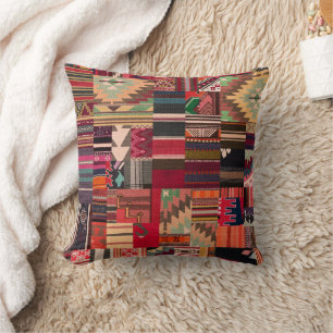 Tribal Mosaic - Boho marokkanische Collage Art Kissen