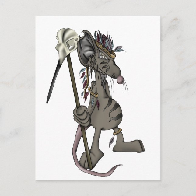 Tribal Mouse Postkarte (Vorderseite)