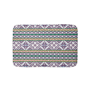 Tribal Multicfarbenes altes Symbol Folkloredesign Badematte