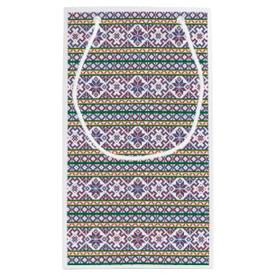 Tribal Multicfarbenes altes Symbol Folkloredesign Kleine Geschenktüte