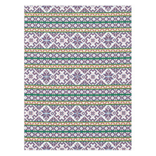 Tribal Multicfarbenes altes Symbol Folkloredesign Tischdecke