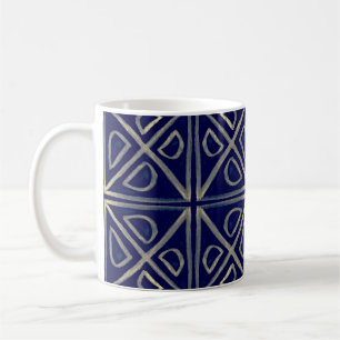Tribal Nahtlose Blaue geometrische Muster. Striped Kaffeetasse