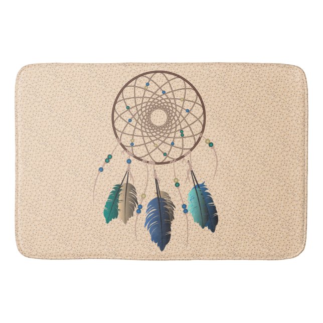 Tribal Native Dream Catcher Badematte (Vorderseite)