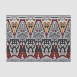 Tribal Native Red Gray Black Gold Muster Seidenpapier