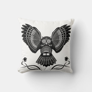 Tribal Owl Throw Kissen