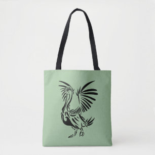 Tribal Pelican Art auf Green Tasche