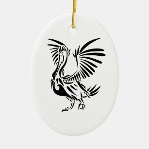 Tribal Pelican Art Keramik Ornament