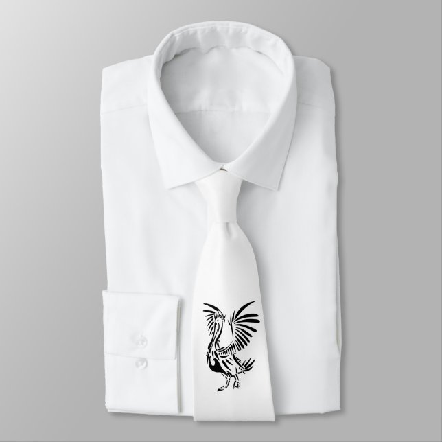 Tribal Pelican Art Neck Tie Krawatte (Gebunden)