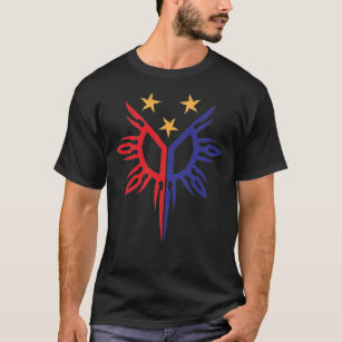 Tribal Philippinen Filipino Sun und Sternen Flag E T-Shirt