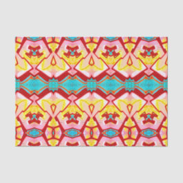 Tribal Pink Aquamarin Art Muster Decoupage Seidenpapier