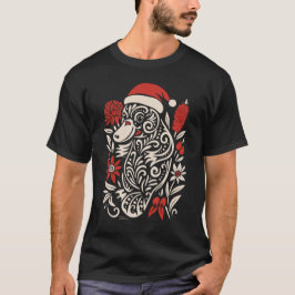 Tribal Platypus Christmas – Tattoo-Inspired T-Shirt