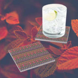 Tribal Pop Untersetzer - Bold Boho Geometric