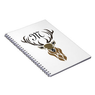 Tribal Red Stag Monogram Notizblock