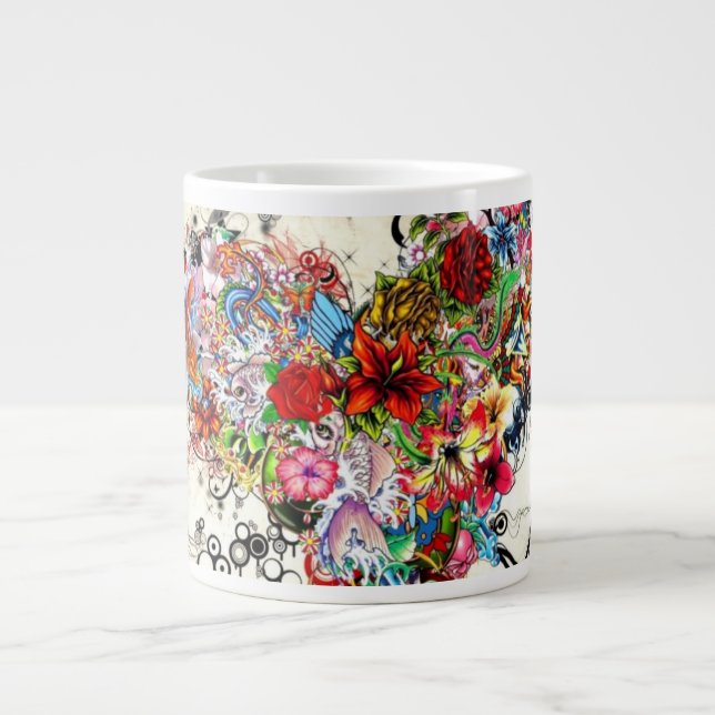 Tribal Rhythmus Jumbo-Tasse (Vorderseite)