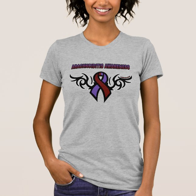 Tribal Ribbon...Arachnoiditis T-Shirt (Vorderseite)
