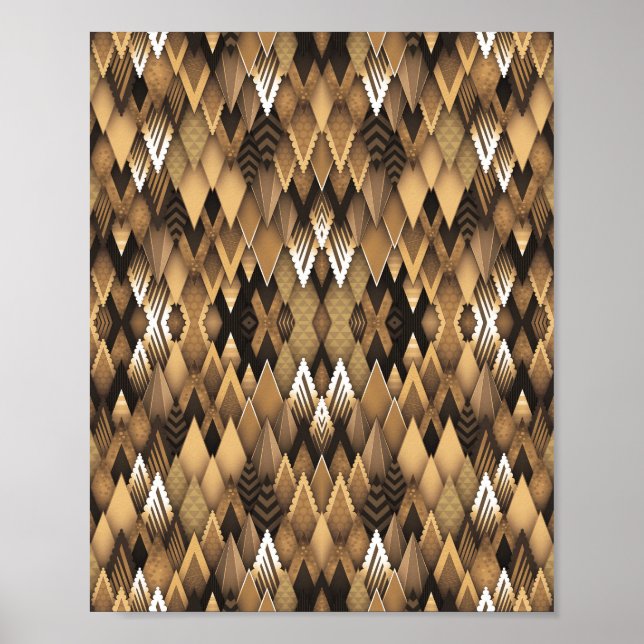 TRIBAL RUSTIC TRIANGULAR PATTERN POSTER (Vorne)