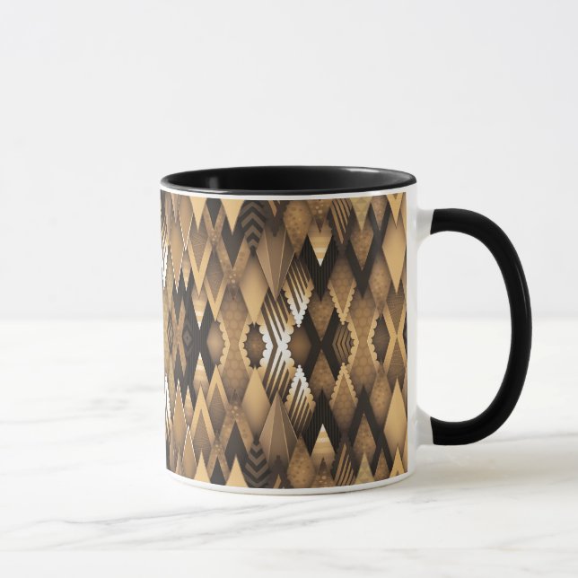 TRIBAL RUSTIC TRIANGULAR PATTERN TASSE (Rechts)