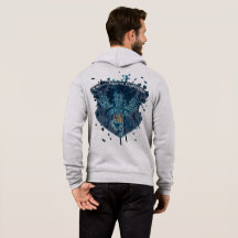 Tribal-Rüstung-Drache-Farbfleck-Design-Hoodie