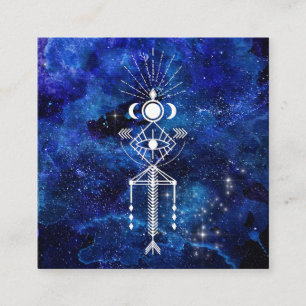 *~* Tribal Sacred Celestial Cosmic Shaman Aztec Quadratische Visitenkarte