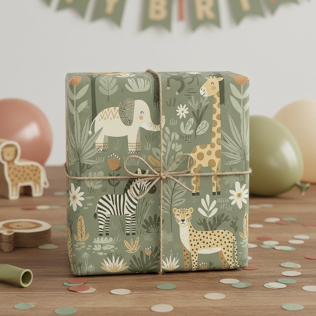 Tribal Safari Jungle ID1260 Geschenkpapier (Von Creator hochgeladen)