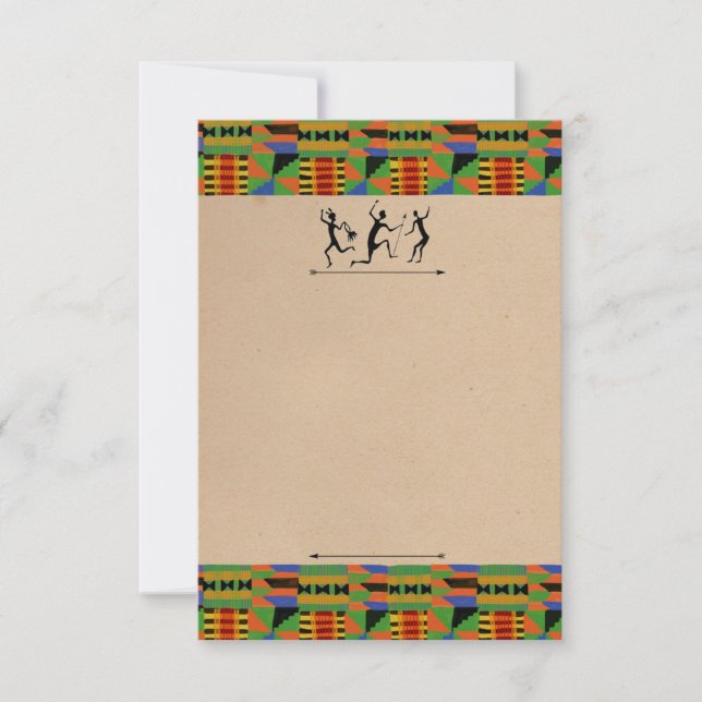 Tribal Safari Party Invitation/RSVP Carte personna (Devant)