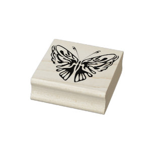 Tribal-Schmetterling-Briefmarke für abstrakte Kuns Gummistempel