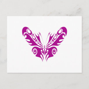 Tribal-Schmetterling-Tattoo-Design Postkarte